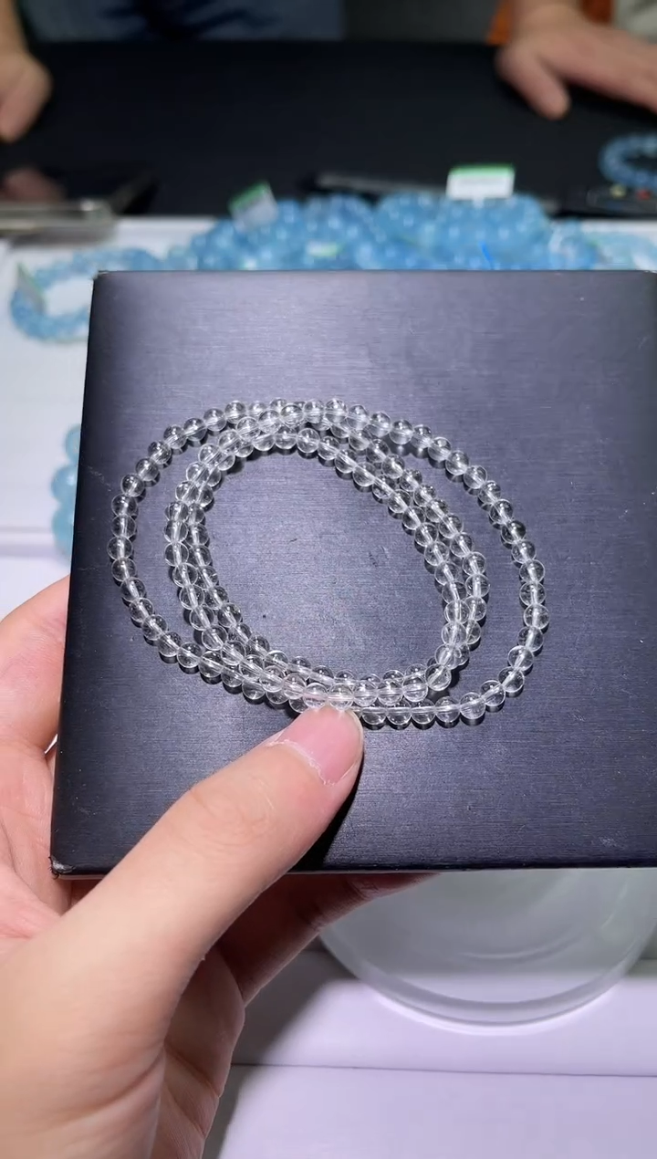 未镶嵌手链水晶X073-白水晶多圈-多样性发其一