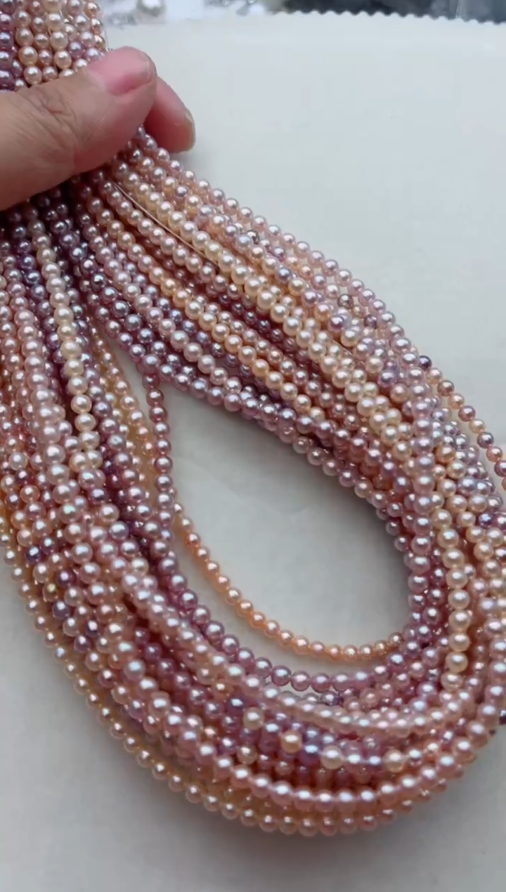 项链未镶嵌淡水珍珠多样性发其一，非无暇