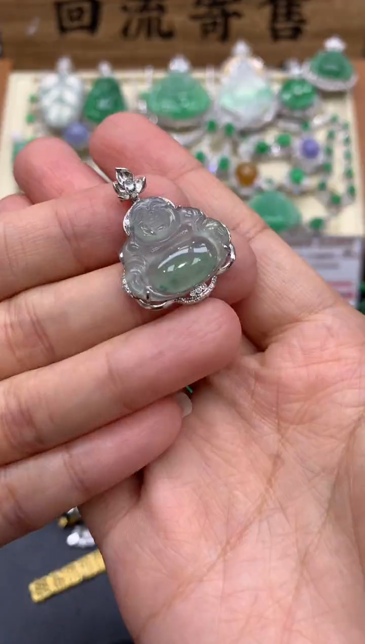 【闪购商品】翡翠颈饰18K金镶嵌195-中国好珍宝