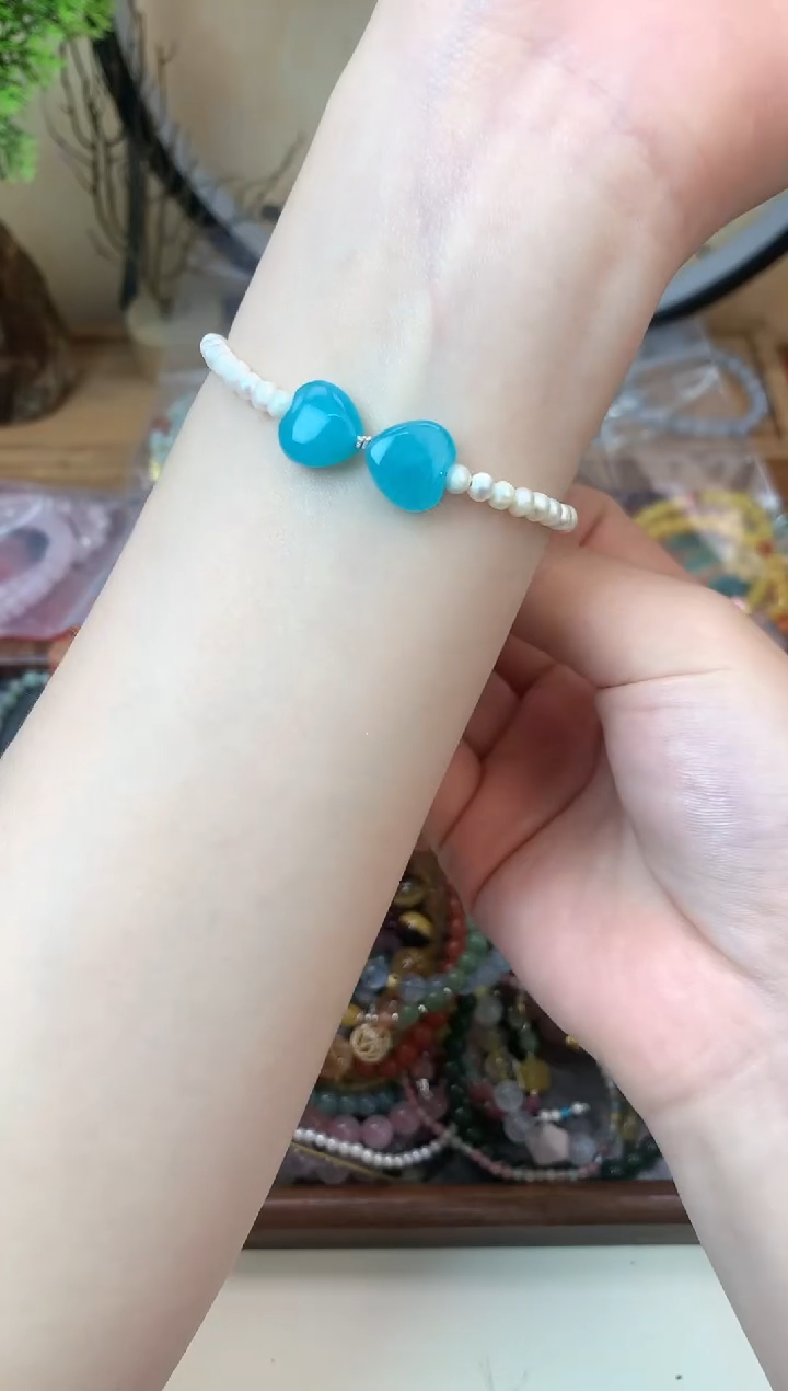 【闪购商品】淡水珍珠手绳银S925镶嵌204