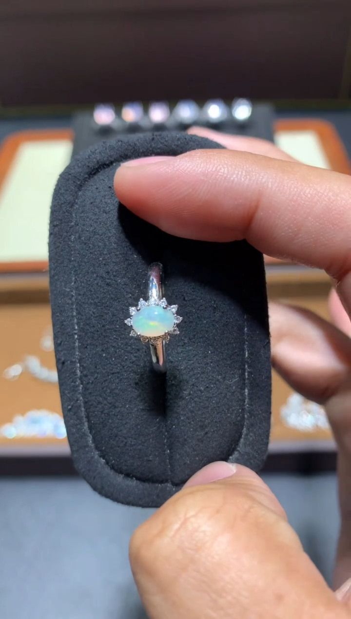 未镶嵌欧泊戒指G07