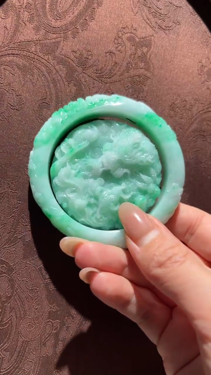 【闪购商品】翡翠手镯未镶嵌红翡绿翠 11号