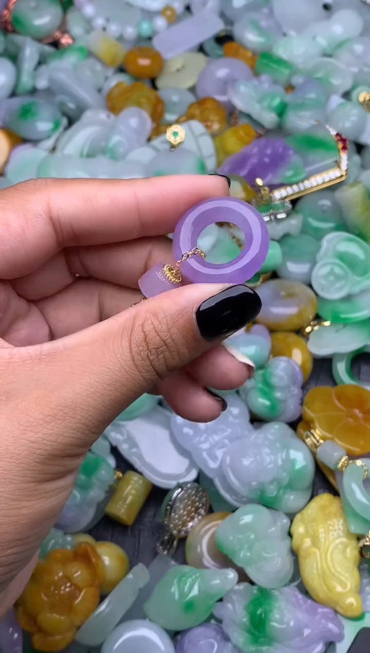 翡翠未镶嵌颈饰天然缅甸翡翠吊坠