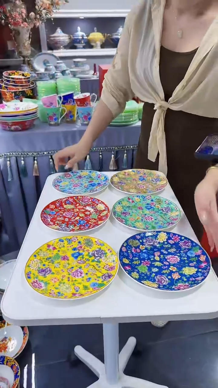 瓷片7英寸骨碟6个景德镇陶瓷