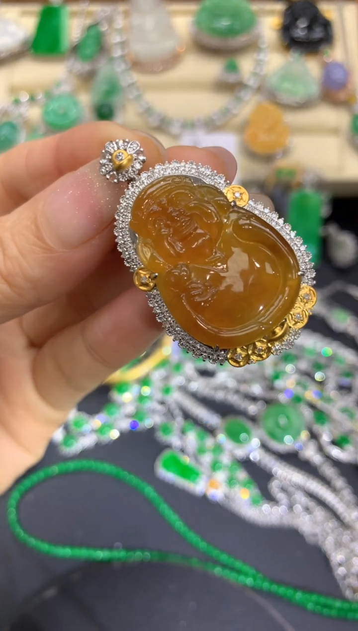 【闪购商品】翡翠颈饰18K金镶嵌484-中国好珍宝
