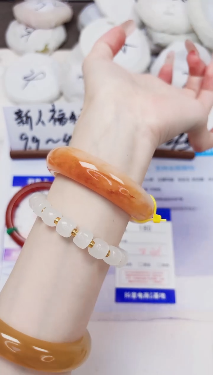 未镶嵌手镯石英质玉180-财气镯-圈口58