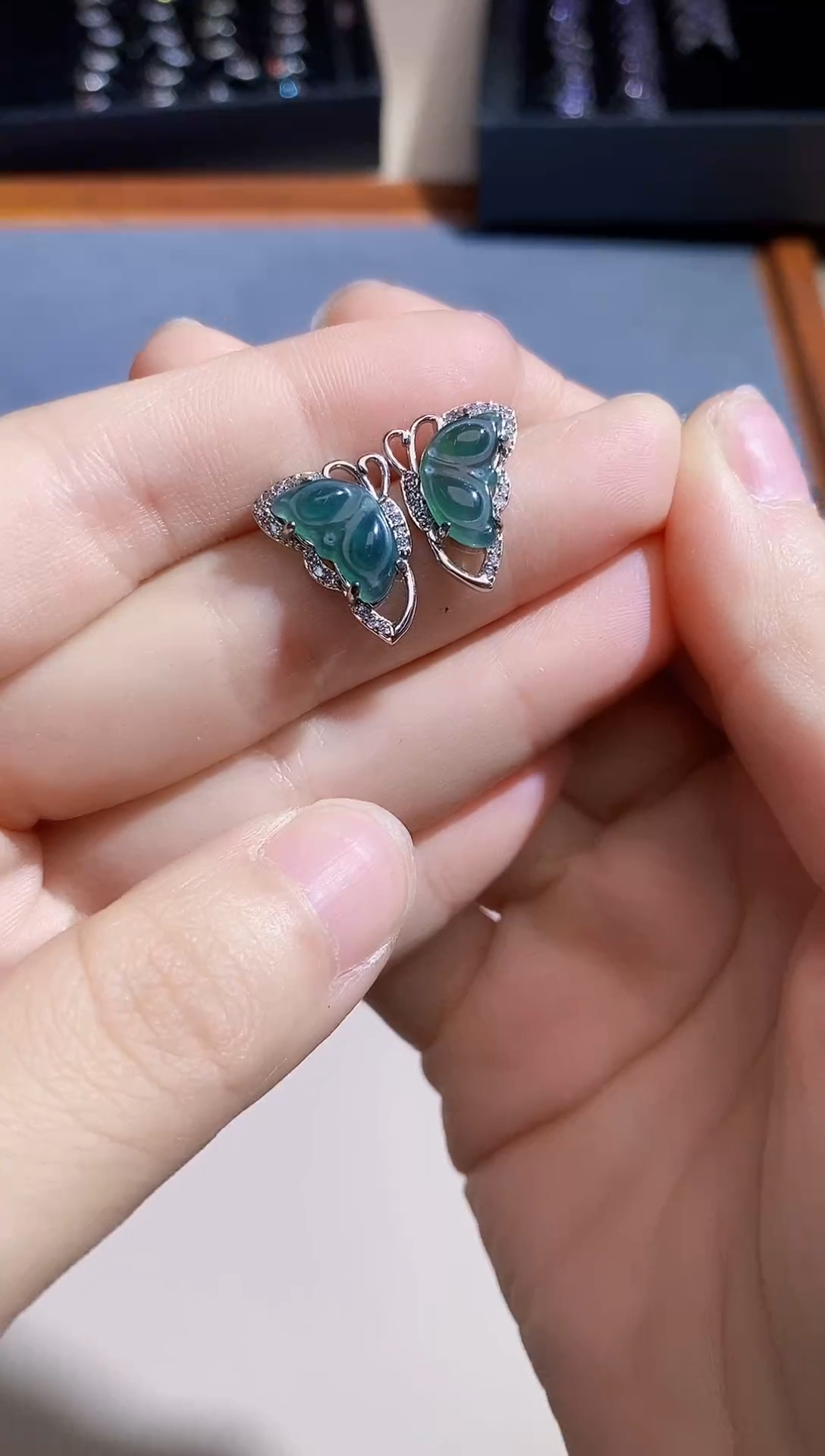 【闪购商品】翡翠耳饰未镶嵌多样性 发其一  【7】