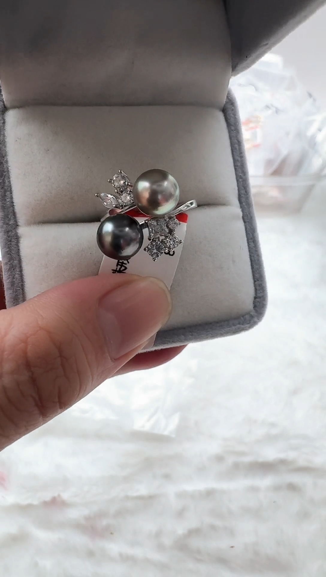 【闪购商品】海水珍珠海水珍珠戒指银S925镶嵌海水珍珠戒指