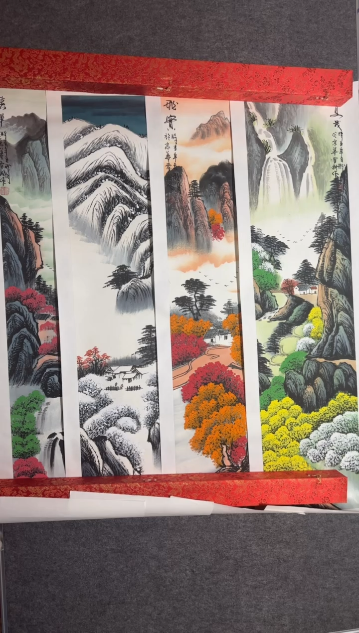 国画一**缘手绘平尺左右