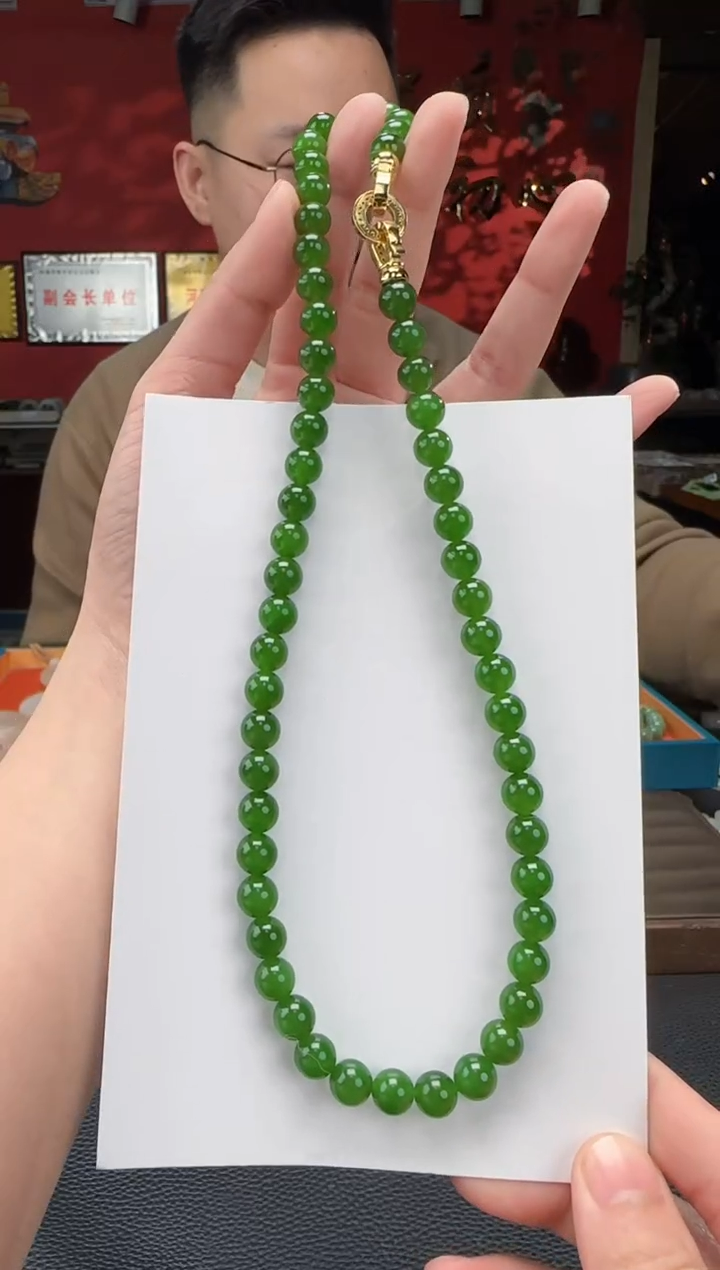 【闪购商品】和田玉颈饰未镶嵌碧玉妈妈链卡8