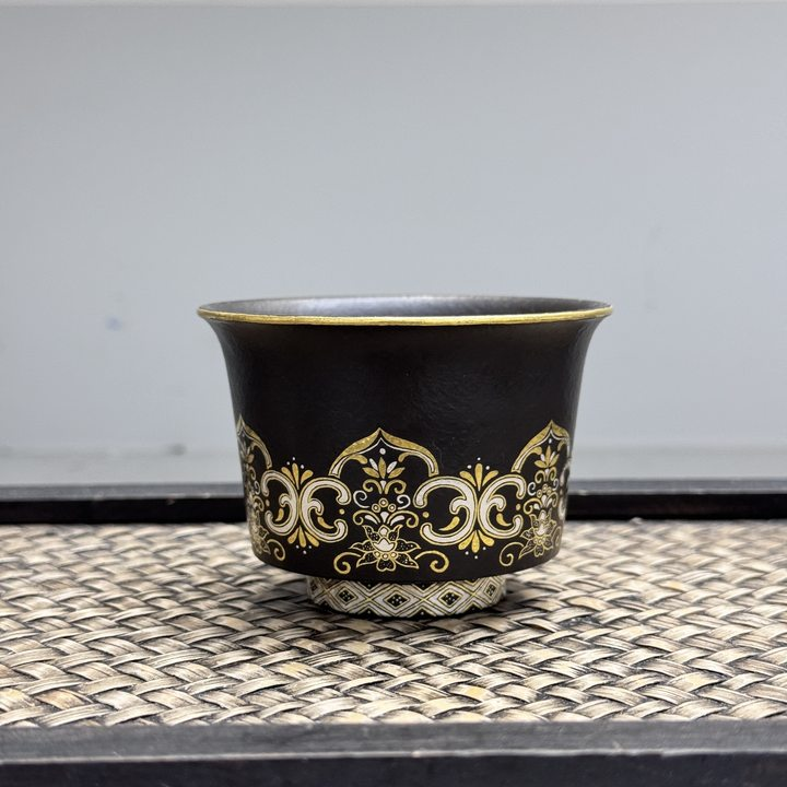 【古月壶来】FS951大红袍还原烧金银措奢品杯