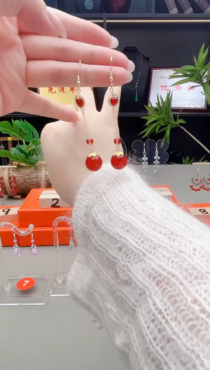 未镶嵌耳钉玛瑙/玉髓331