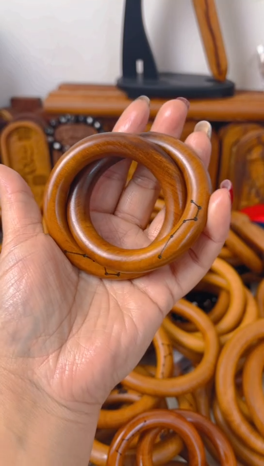 【闪购商品】枣木木雕乾坤圈50圈口一物一拍