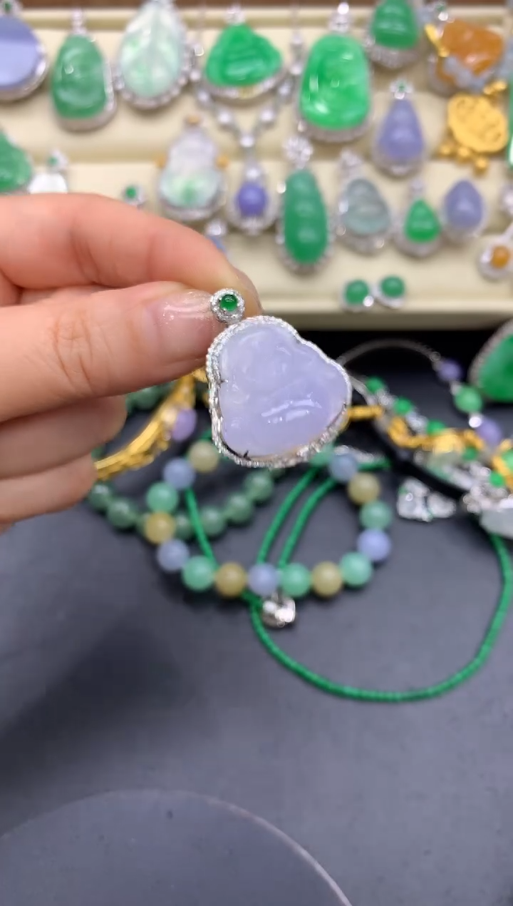 【闪购商品】翡翠颈饰18K金镶嵌548-中国好珍宝