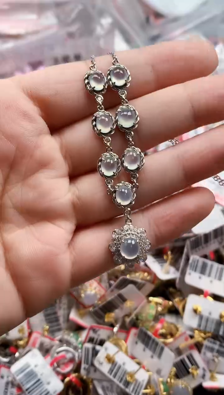 银S925镶嵌戒指翡翠天然A货缅甸翡翠