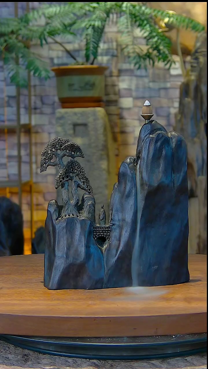 木金丝楠阴沉木倒流香摆件