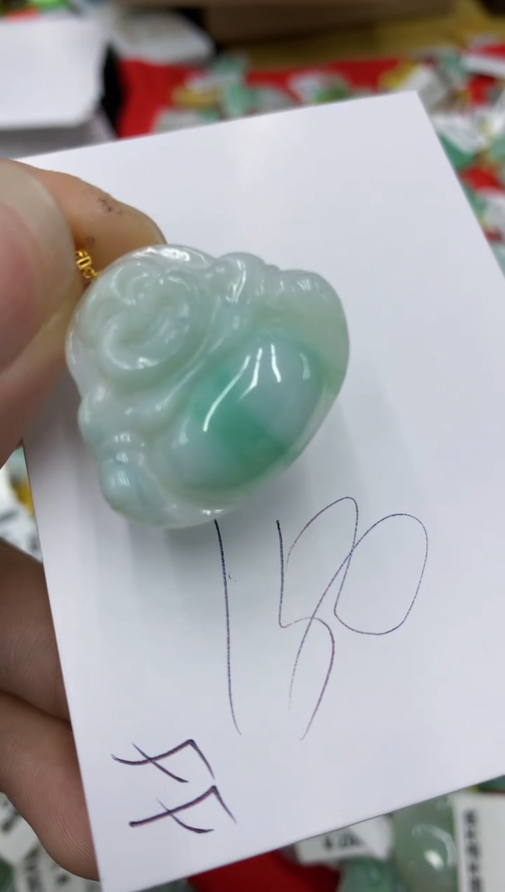 翡翠18K金镶嵌颈饰号链接111111111