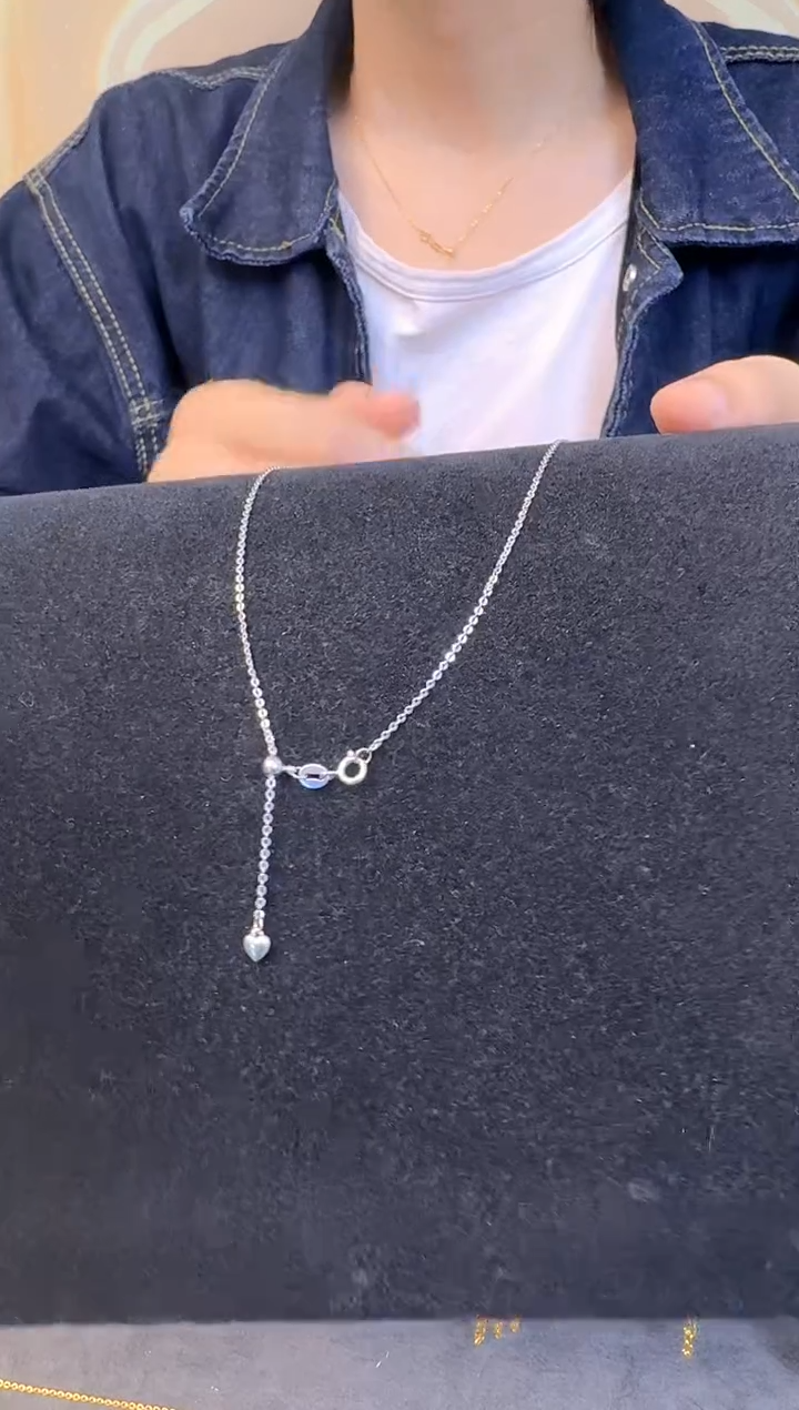 白爱心闪O链45cm 1.43g（多样性发货）