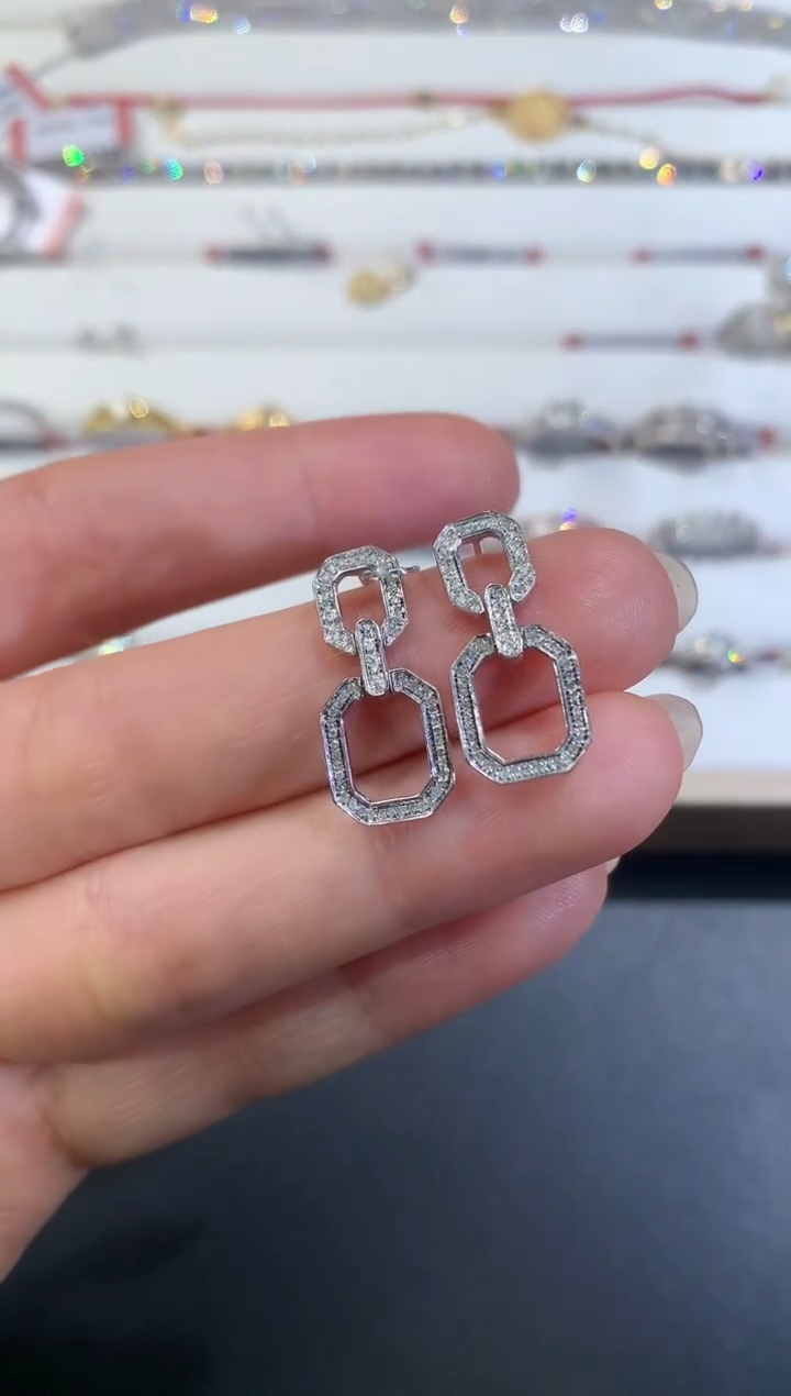 【闪购商品】钻石耳饰18K金镶嵌Z228|2980