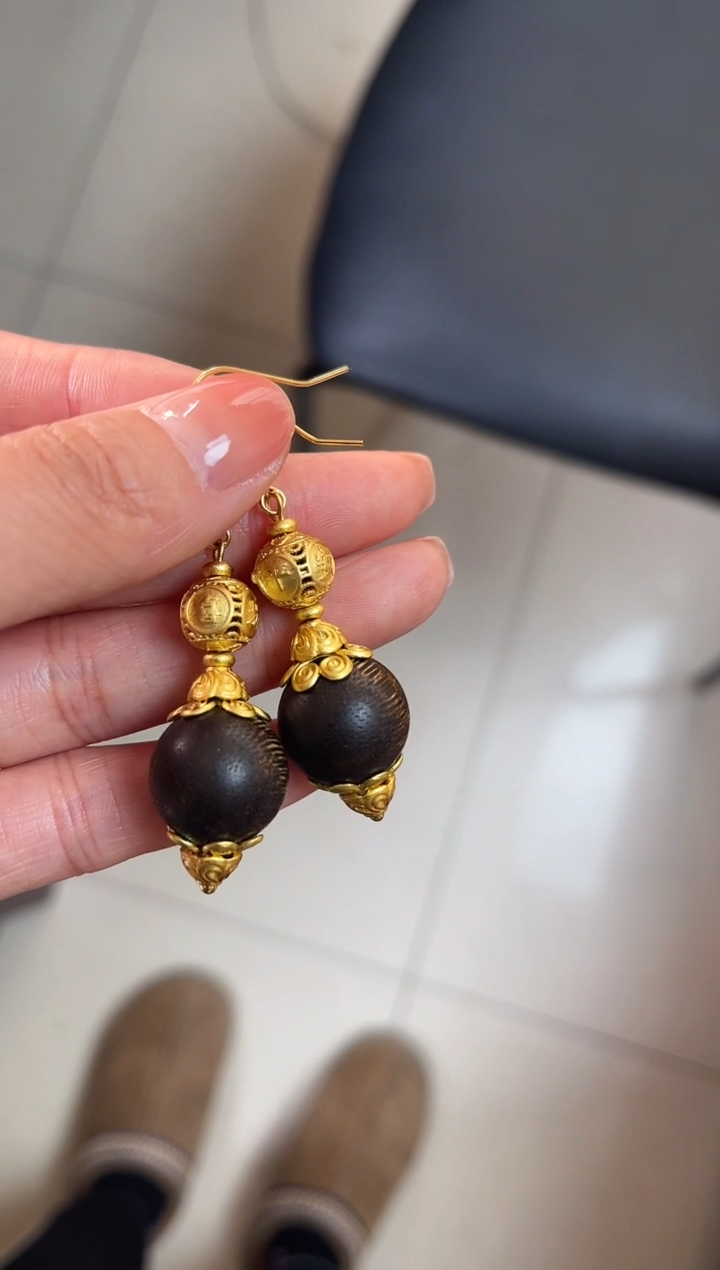 【闪购商品】沉香摆件臣妾做不到木木款耳钩