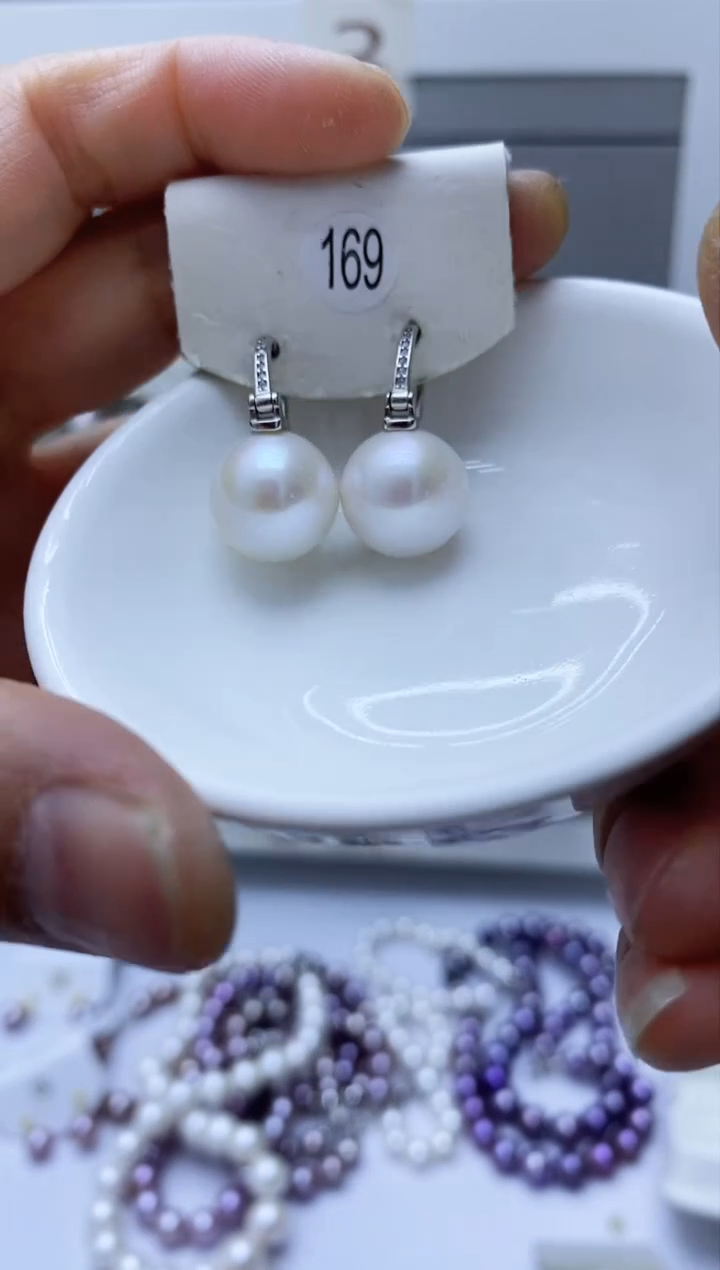 【闪购商品】淡水珍珠耳饰银S925镶嵌169