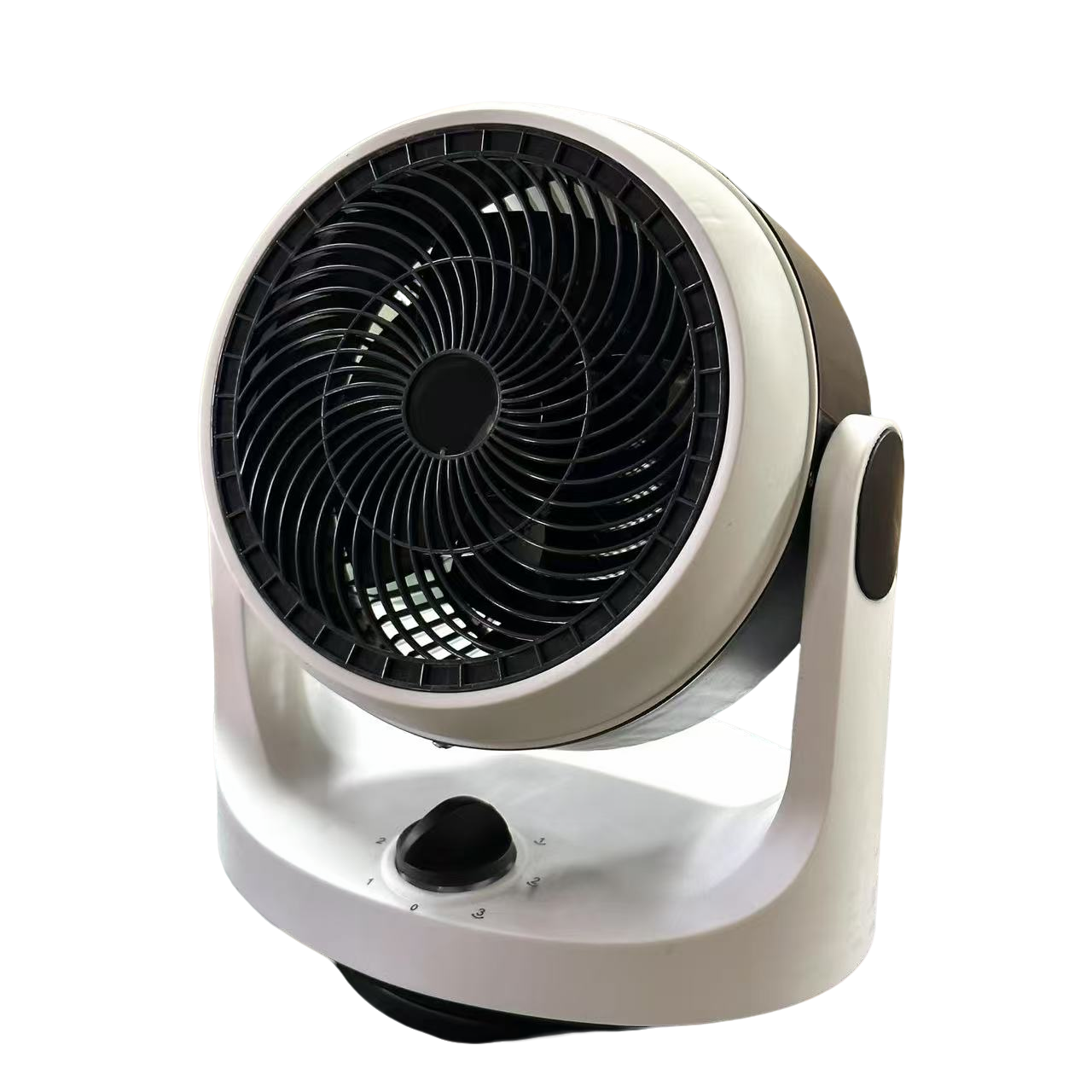 空气循环扇黑白色机身三挡式机械旋钮调节桌面可用扇nsj