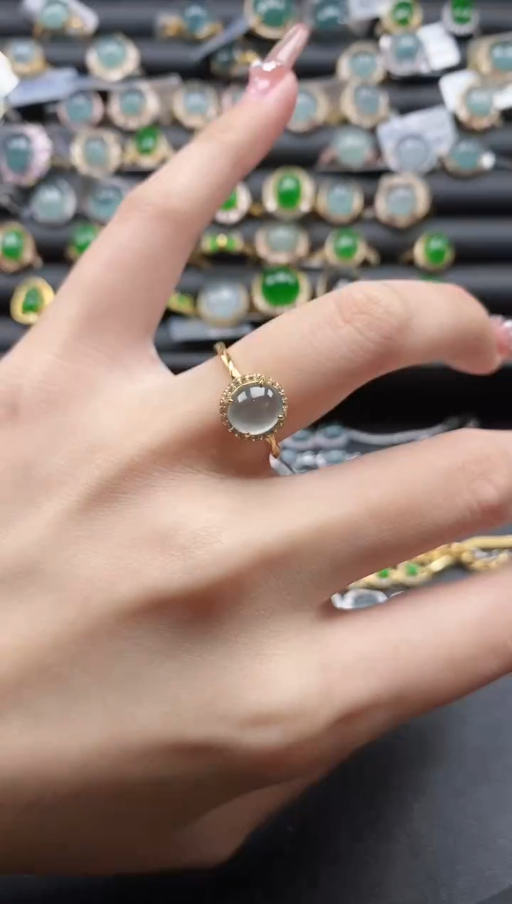 【闪购商品】翡翠戒指银S925镶嵌51511