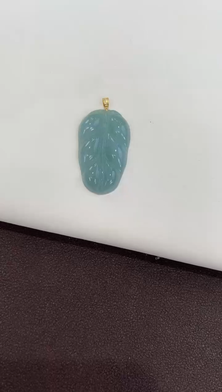 吊坠(赠链)18K金镶嵌翡翠天然缅甸a货翡翠