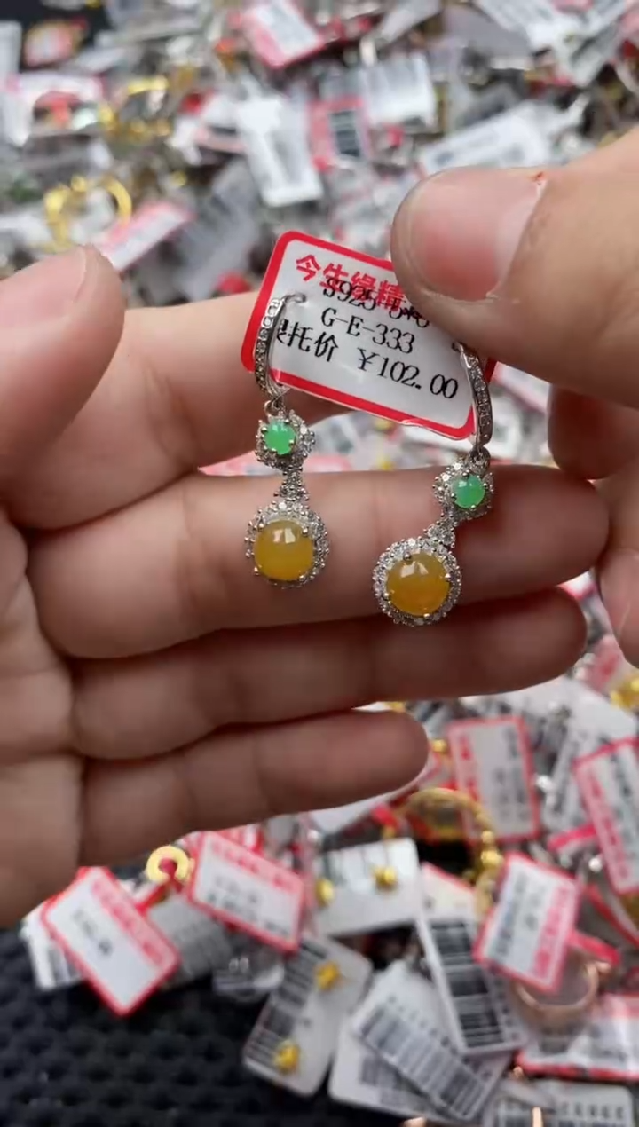 【闪购商品】翡翠戒指银S925镶嵌77777---3