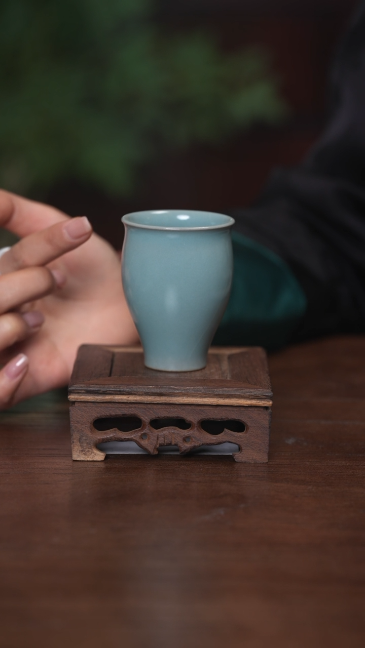 【闪购商品】清凉寺原产地仿古釉手工汝瓷闻香杯