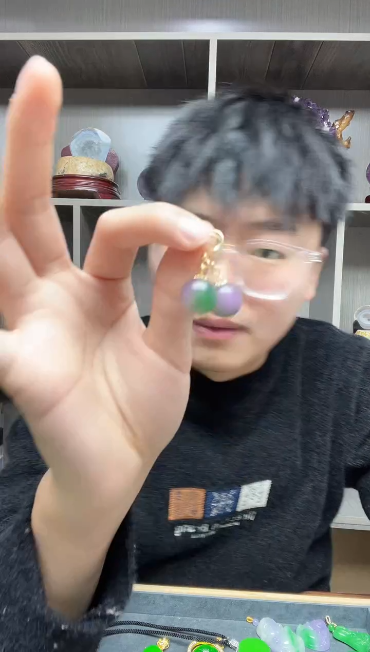 【闪购商品】翡翠耳饰14K金镶嵌耳饰