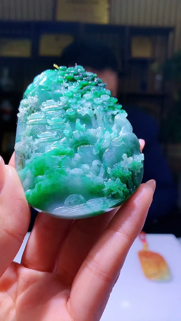 【闪购商品】定制翡翠未镶嵌1071hm-毛货挂件45