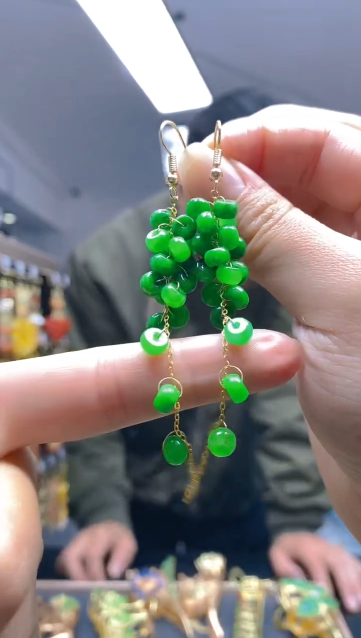 【闪购商品】翡翠耳饰合金0301翡翠耳钩