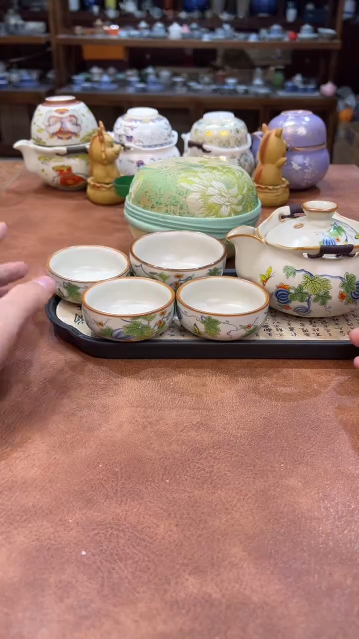 真的很便宜会开片的旅行茶具