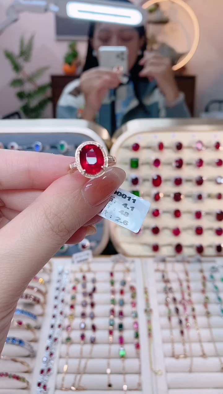 【闪购商品】碧玺18K金戒指18K金镶嵌.