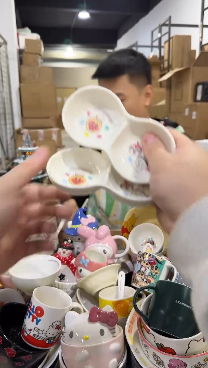 瓷片面包超人花生蘸料碟2件套