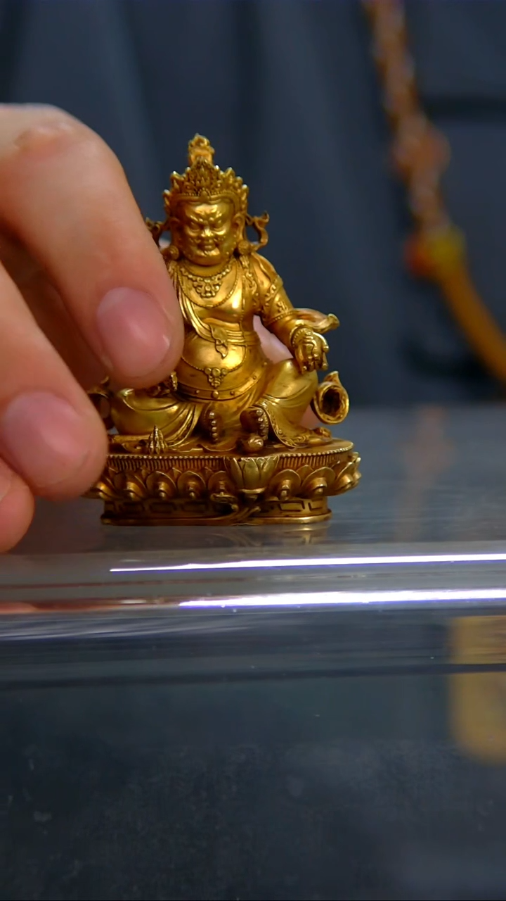 【闪购商品】紫铜鎏金 黄财神 6公分