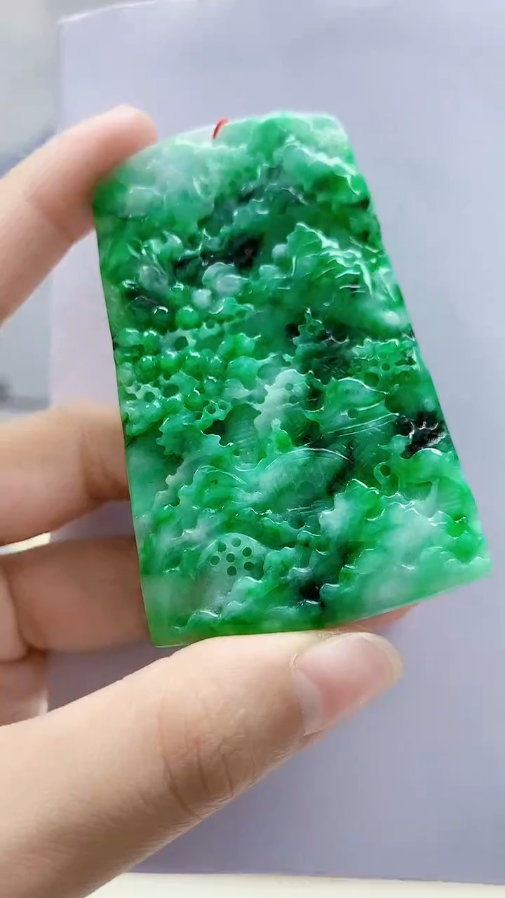 未镶嵌定制翡翠4852lr-毛货挂件3