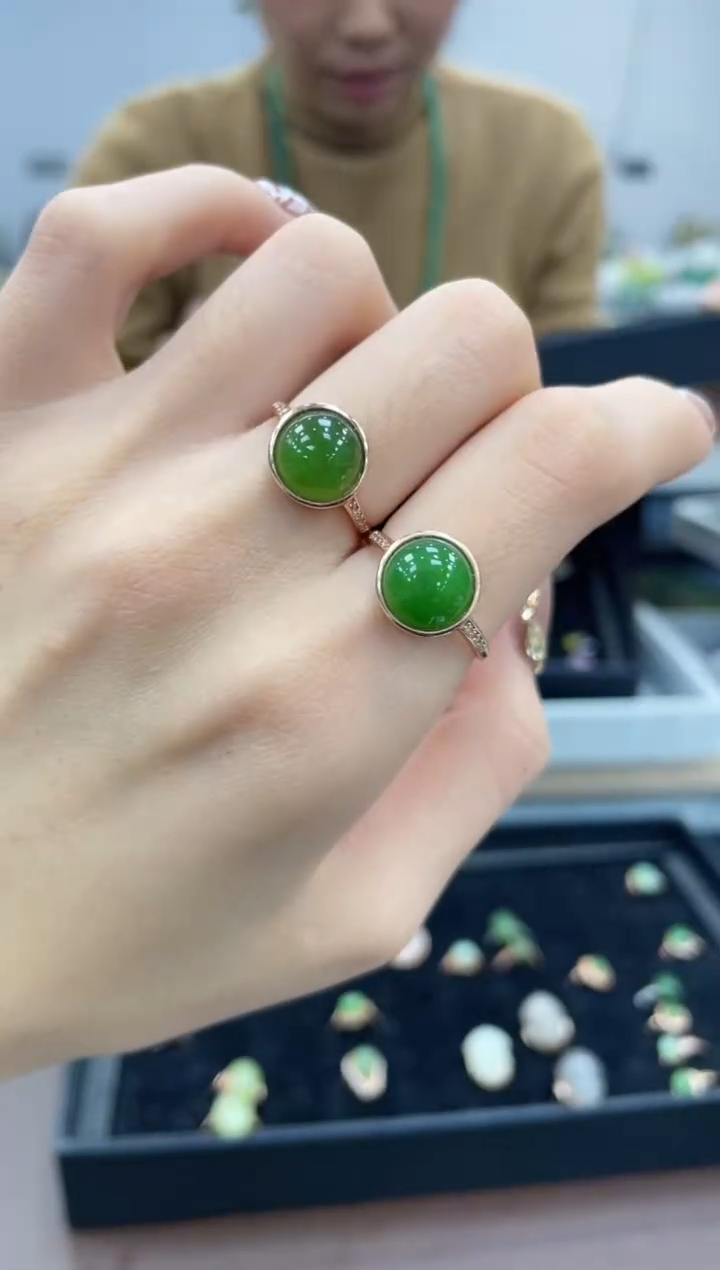 【闪购商品】和田玉戒指银S925镶嵌多样性拍一发一