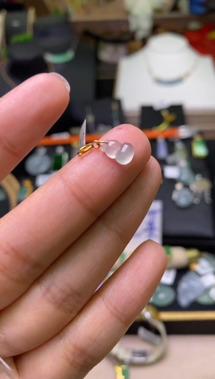 【闪购商品】翡翠颈饰18K金镶嵌净货18079