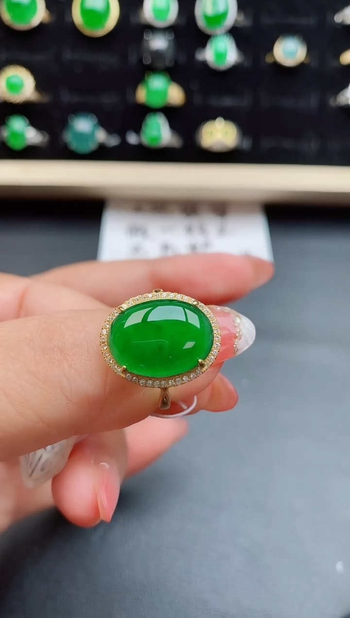 【闪购商品】翡翠戒指银S925镶嵌58050