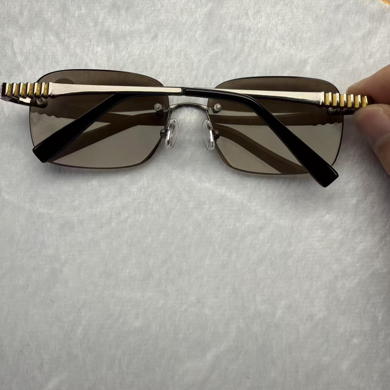 15号经典方圆款纯水晶石头镜天然水晶对称石纹太阳镜