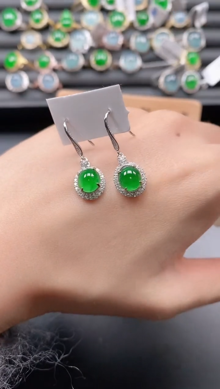 银S925镶嵌戒指翡翠111