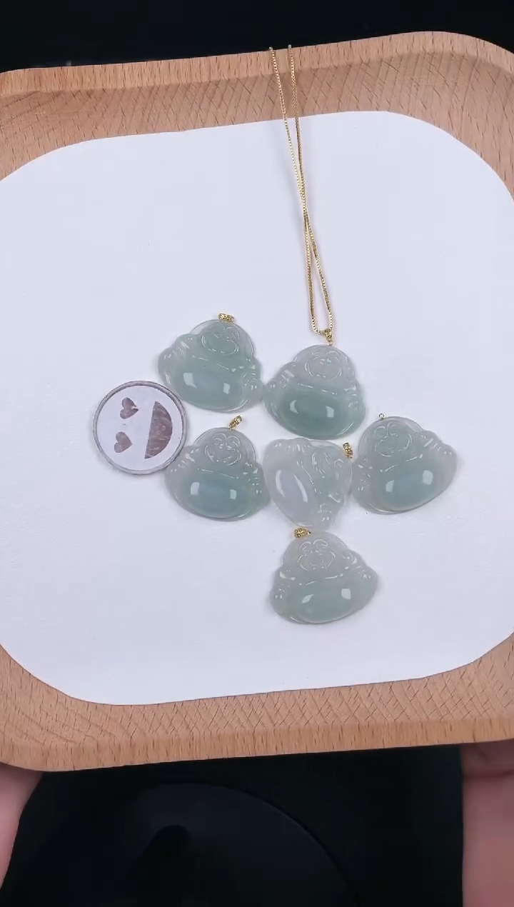 翡翠未镶嵌吊坠(不含链)LA006翡翠冰小佛（多样性发其一）