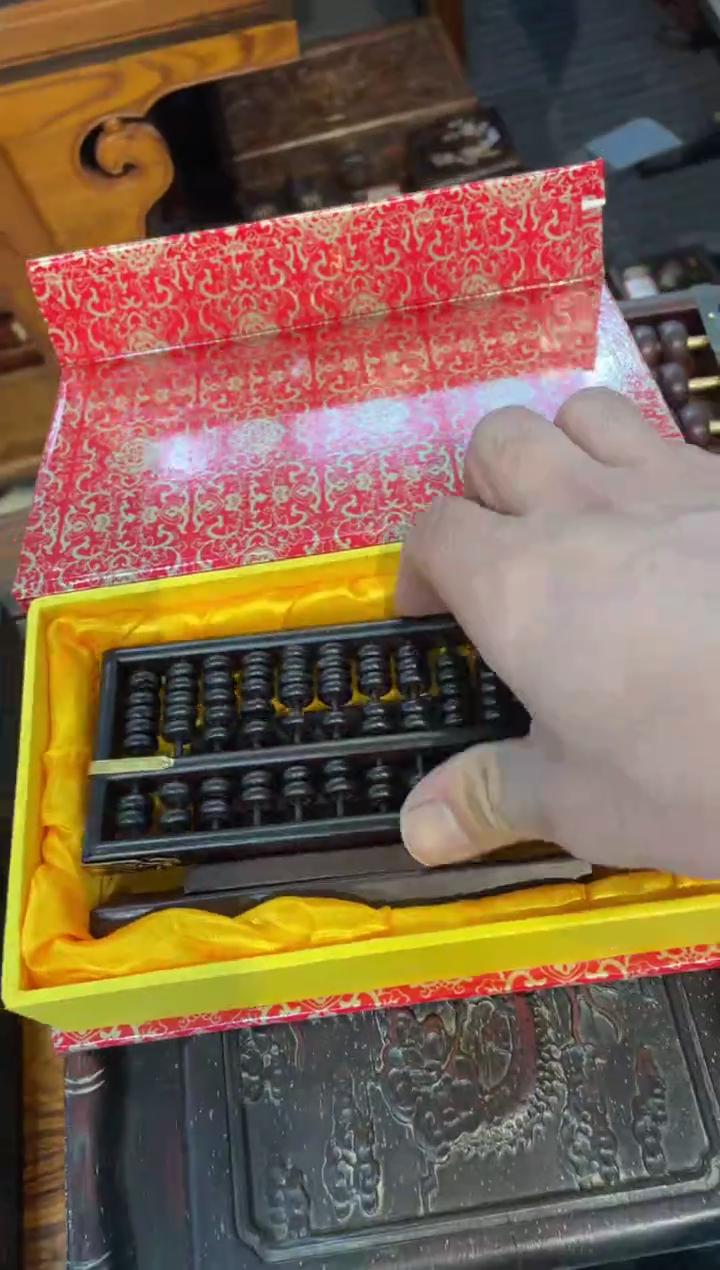 木屏风小算盘带盒福利啊啊啊啊