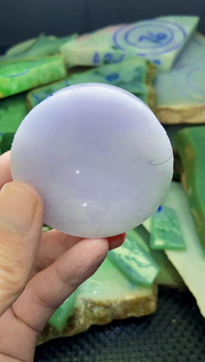 吊坠(不含链)未镶嵌翡翠缅甸翡翠镯心A货