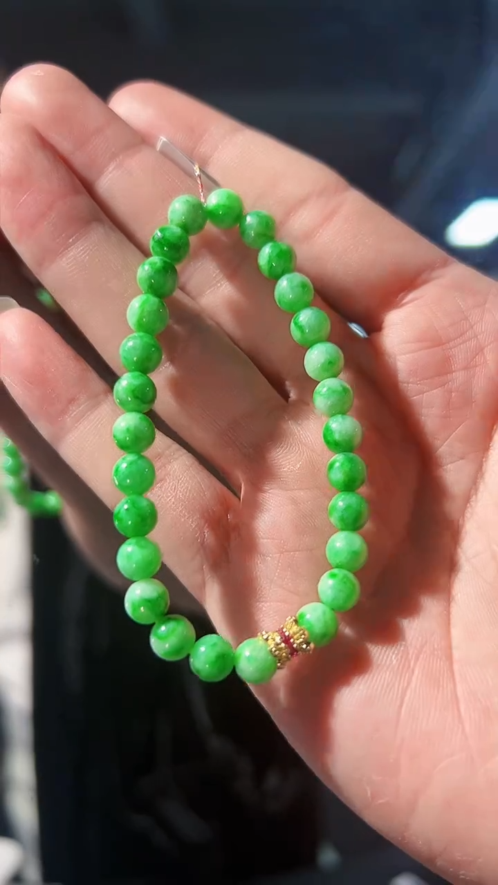 【闪购商品】翡翠手串未镶嵌缅料A货/支持复检/一件