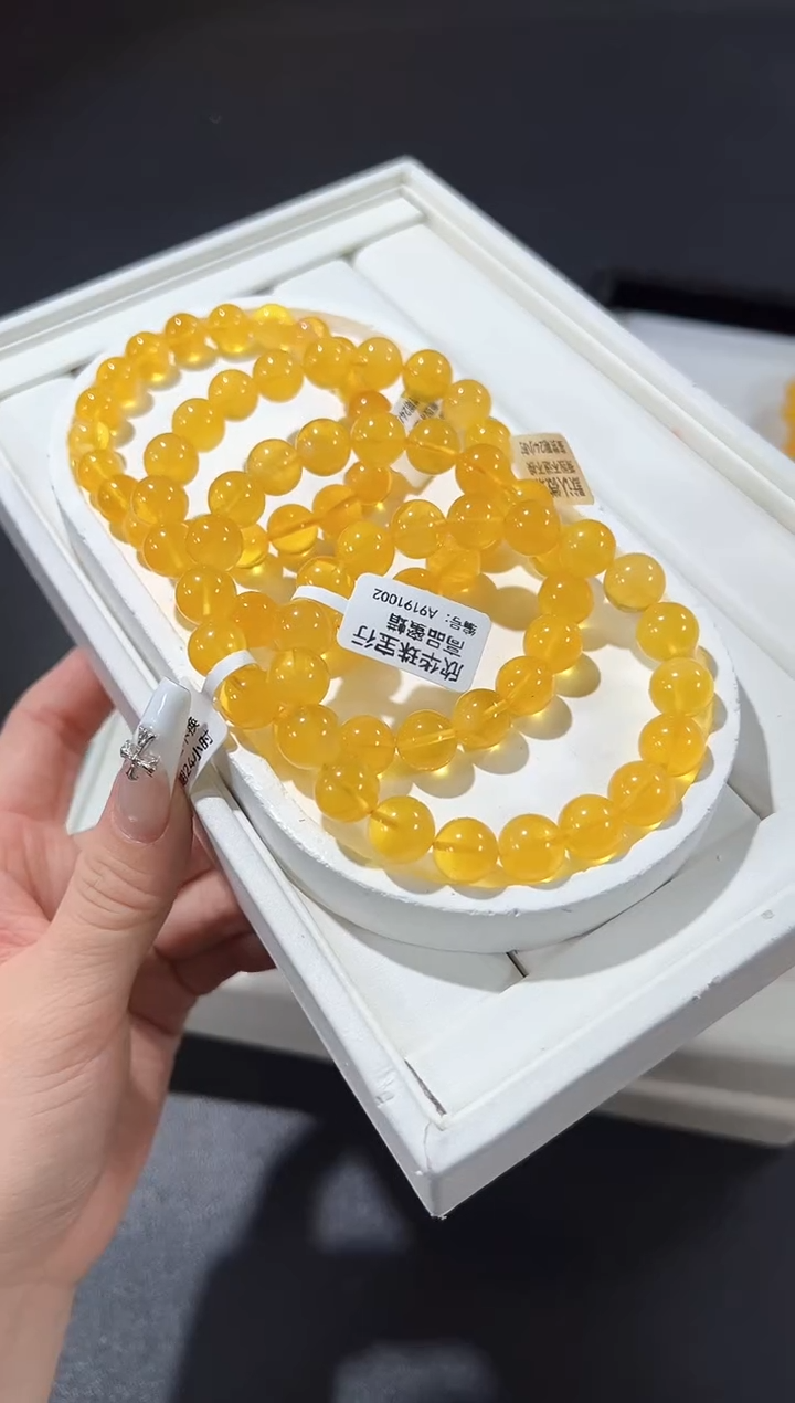 手链蜜蜡未镶嵌97s多样性发其一【1条】默认微瑕10mm