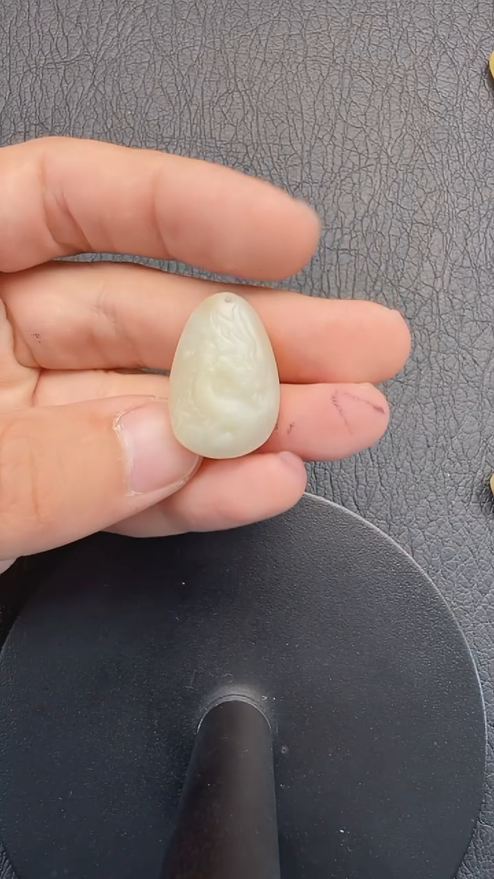 和田玉未镶嵌吊坠(不含链)337龙