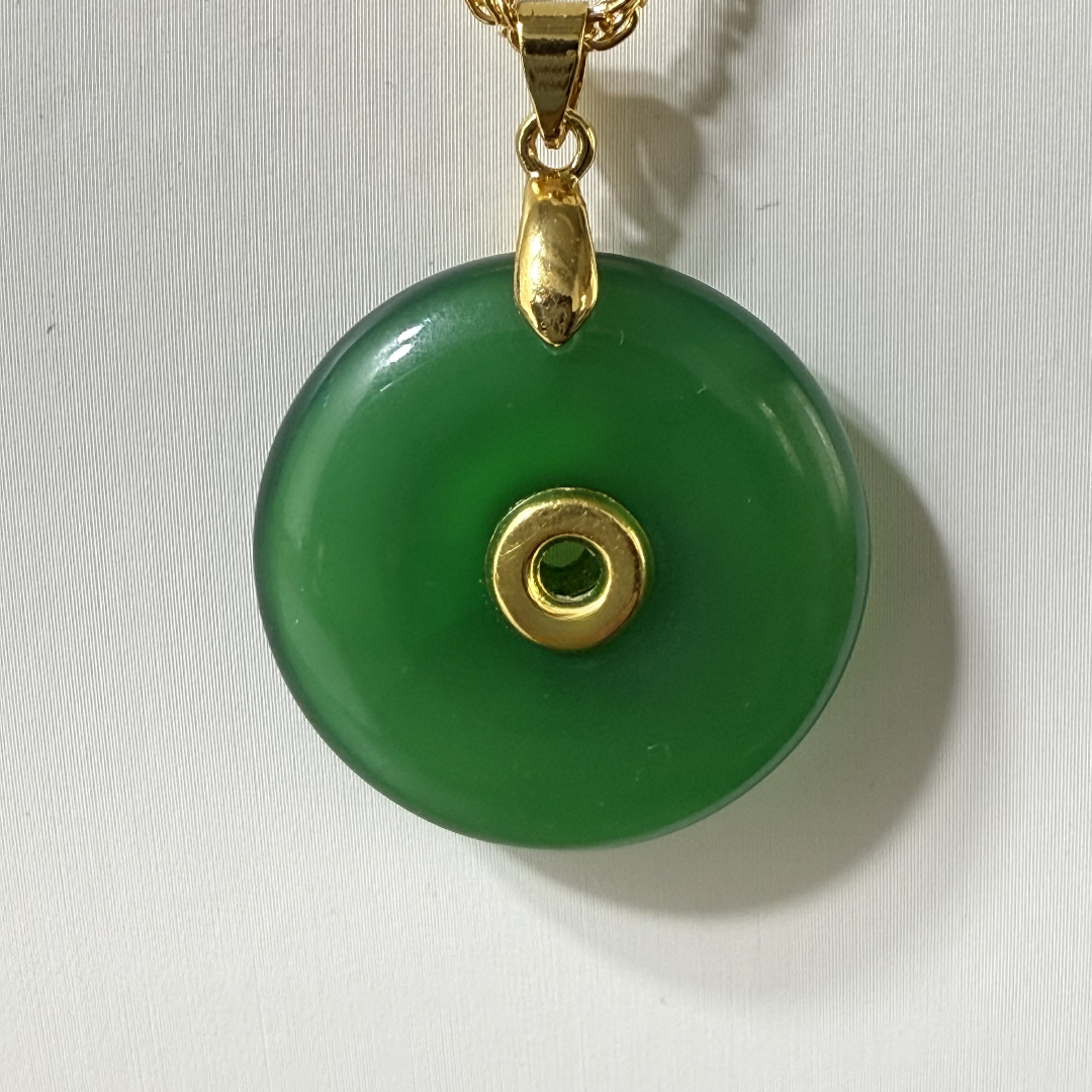 玉髓绿色平安扣吊坠-多样性发货-带礼盒证书 DX01